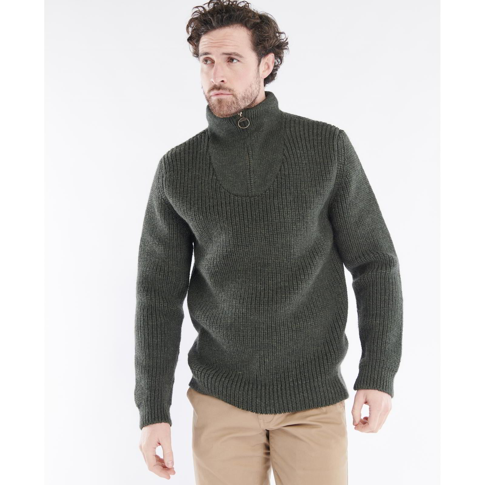 Barbour New Tyne Half Zip Jumper Olive - Picture 2 of 2